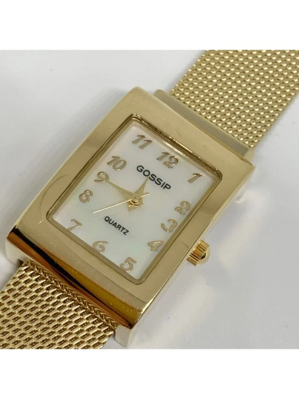Gossip gold tone women’s watch 21mm quartz analog mesh band running